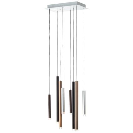 Brilliant - LED dæmpbar pendel på kabel CEMBALO LED/32W/230V mat krom/sort/brun