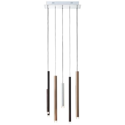 Brilliant - LED dæmpbar pendel på kabel CEMBALO LED/32W/230V mat krom/sort/brun