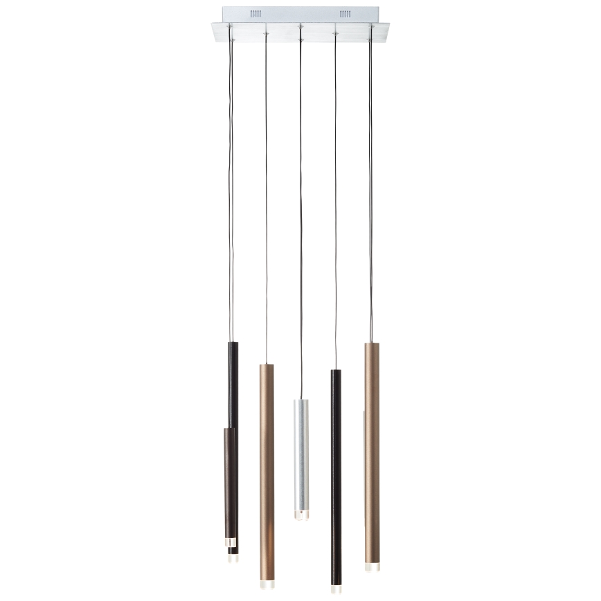 Brilliant - LED dæmpbar pendel på kabel CEMBALO LED/32W/230V mat krom/sort/brun