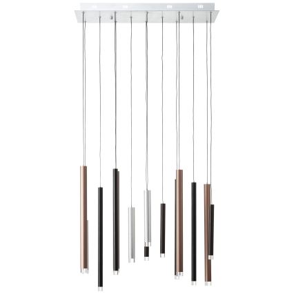 Brilliant - LED dæmpbar pendel på wire CEMBALO LED/60W/230V mat krom/sort/brun