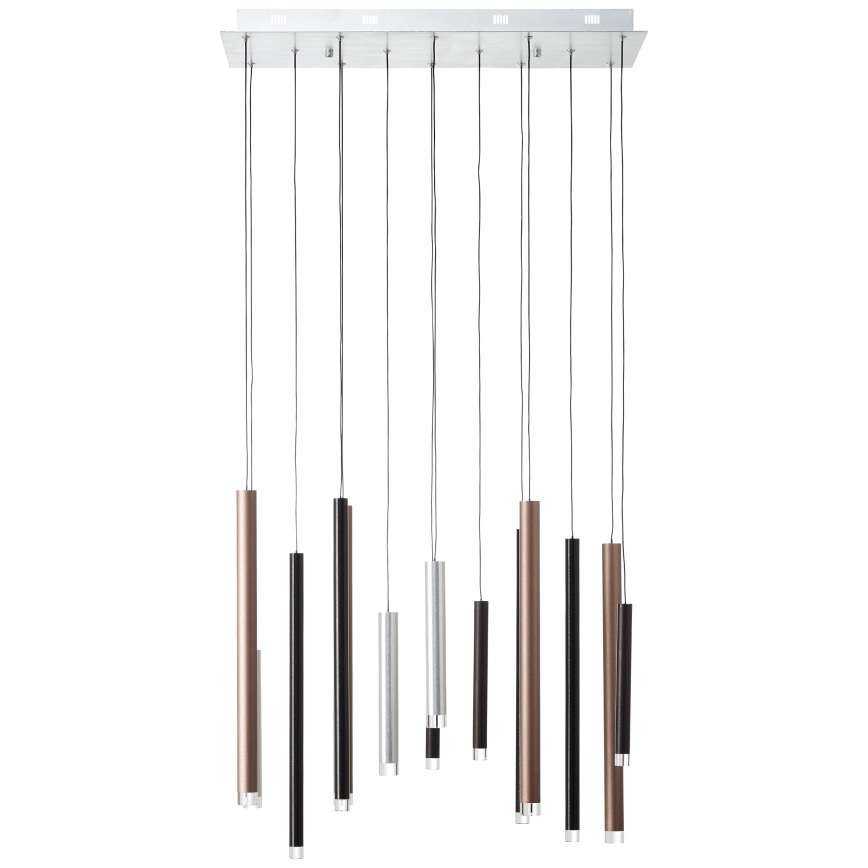 Brilliant - LED dæmpbar pendel på wire CEMBALO LED/60W/230V mat krom/sort/brun