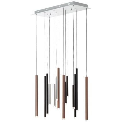 Brilliant - LED dæmpbar pendel på wire CEMBALO LED/60W/230V mat krom/sort/brun