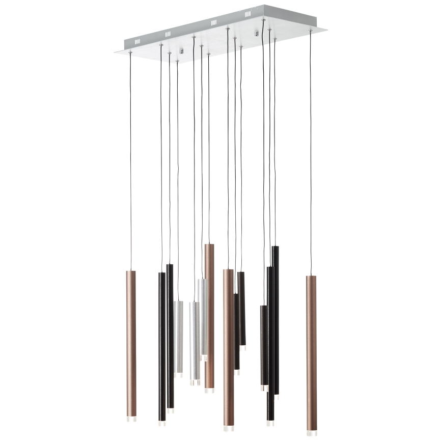 Brilliant - LED dæmpbar pendel på wire CEMBALO LED/60W/230V mat krom/sort/brun