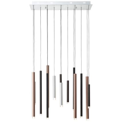 Brilliant - LED dæmpbar pendel på wire CEMBALO LED/60W/230V mat krom/sort/brun