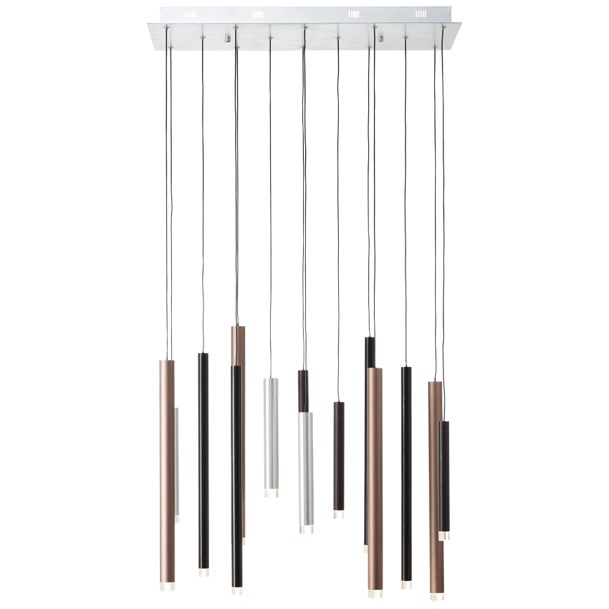 Brilliant - LED dæmpbar pendel på wire CEMBALO LED/60W/230V mat krom/sort/brun