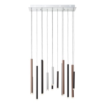 Brilliant - LED dæmpbar pendel på wire CEMBALO LED/60W/230V mat krom/sort/brun