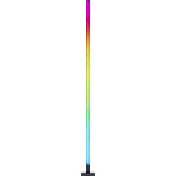 Brilliant - LED gulvlampe m. RGBW-farver dæmpbar NEELE LED/6,5W/230V sort + fjernbetjening