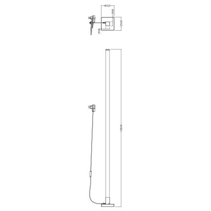 Brilliant - LED gulvlampe m. RGBW-farver dæmpbar NEELE LED/6,5W/230V sort + fjernbetjening