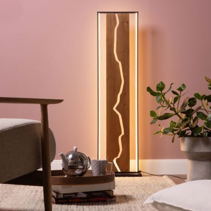 Brilliant - LED-gulvlampe THUNDER LED/18W/230V, fyrretræ