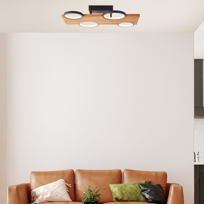 Brilliant - LED loftlampe CHEESY LED/28W/230V fyrretræ - FSC certificeret