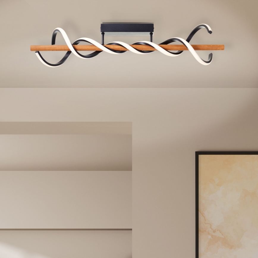 Brilliant - LED loftlampe dæmpbar AMALIA LED/38W/230V fyrretræ