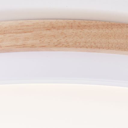 Brilliant - LED loftlampe dæmpbar BAARLO LED/24W/230V diameter 35 cm hvid/gummitræ