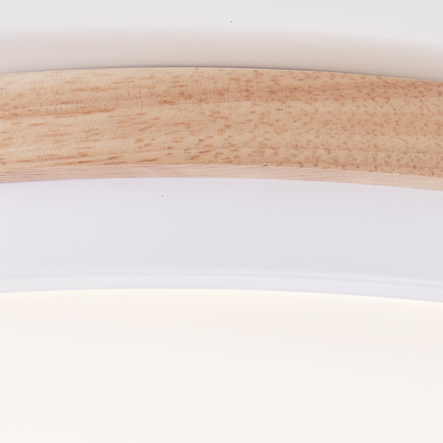 Brilliant - LED loftlampe dæmpbar BAARLO LED/24W/230V diameter 35 cm hvid/gummitræ