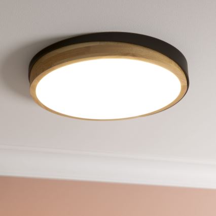 Brilliant - LED loftlampe dæmpbar BAARLO LED/24W/230V diameter 35 cm sort/gummitræ