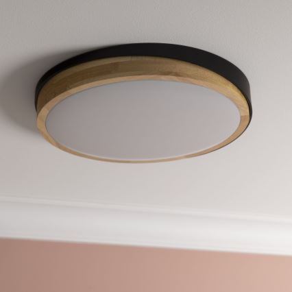 Brilliant - LED loftlampe dæmpbar BAARLO LED/24W/230V diameter 35 cm sort/gummitræ