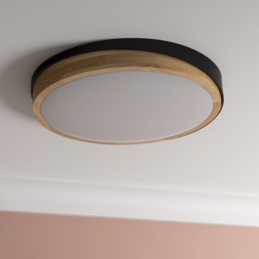 Brilliant - LED loftlampe dæmpbar BAARLO LED/24W/230V diameter 35 cm sort/gummitræ