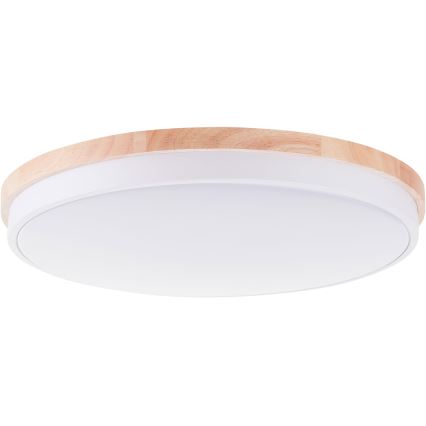 Brilliant - LED loftlampe dæmpbar BAARLO LED/36W/230V 3000-6500K diameter 50 cm hvid/gummitræ + fjernbetjening - FSC certificeret