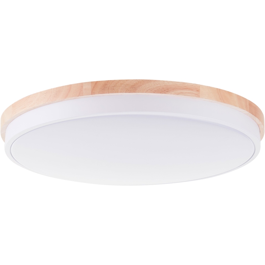 Brilliant - LED loftlampe dæmpbar BAARLO LED/36W/230V 3000-6500K diameter 50 cm hvid/gummitræ + fjernbetjening - FSC certificeret