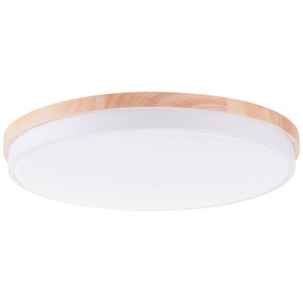 Brilliant - LED loftlampe dæmpbar BAARLO LED/36W/230V 3000-6500K diameter 50 cm hvid/gummitræ + fjernbetjening - FSC certificeret