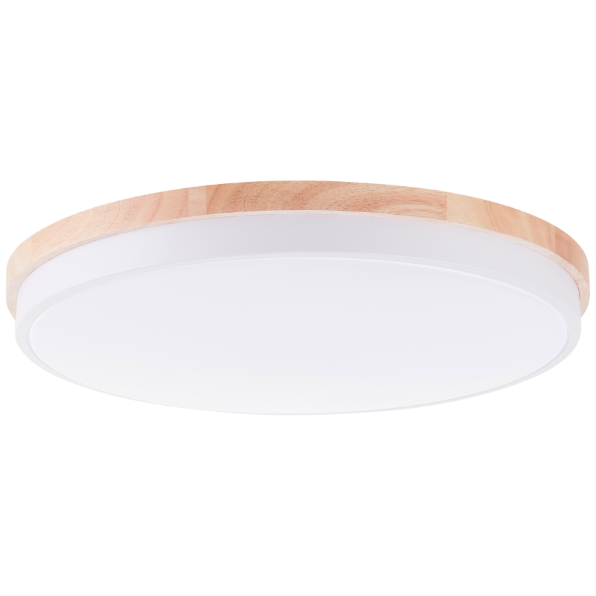 Brilliant - LED loftlampe dæmpbar BAARLO LED/36W/230V 3000-6500K diameter 50 cm hvid/gummitræ + fjernbetjening - FSC certificeret