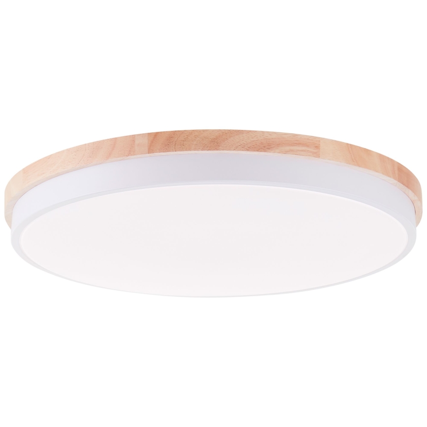 Brilliant - LED loftlampe dæmpbar BAARLO LED/36W/230V 3000-6500K diameter 50 cm hvid/gummitræ + fjernbetjening - FSC certificeret