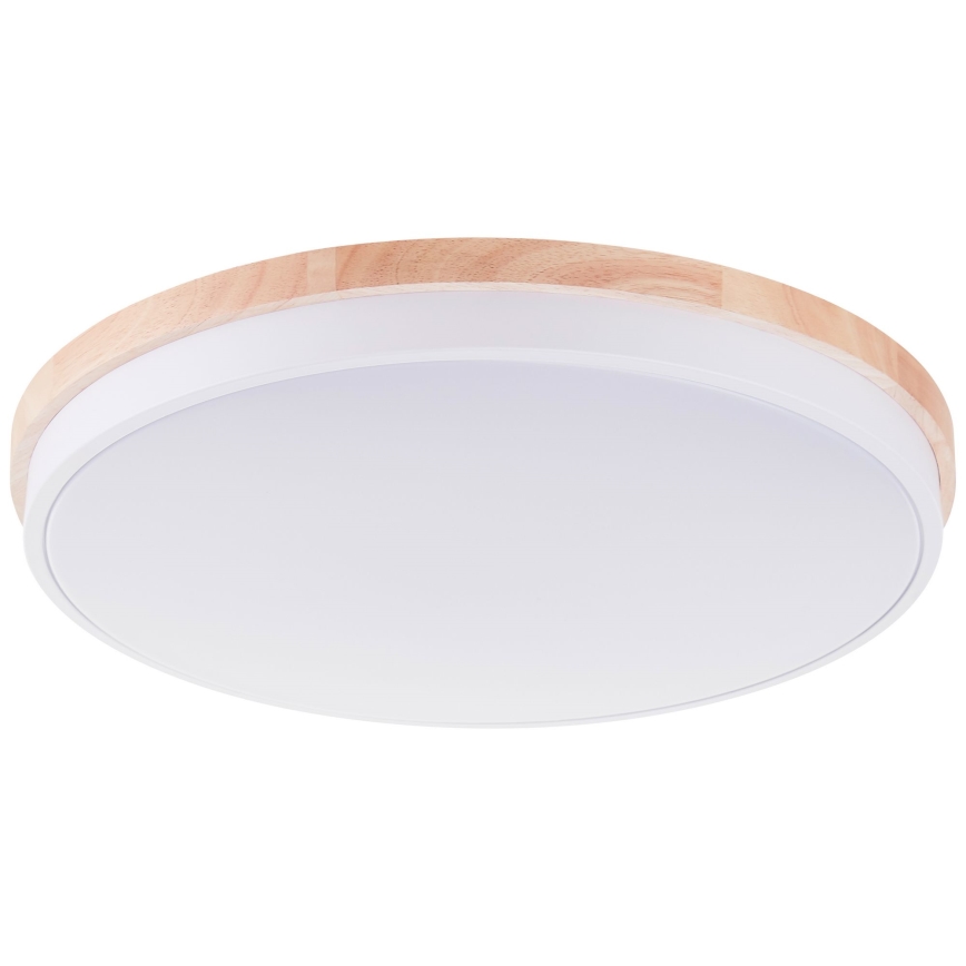 Brilliant - LED loftlampe dæmpbar BAARLO LED/36W/230V 3000-6500K diameter 50 cm hvid/gummitræ + fjernbetjening - FSC certificeret