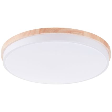 Brilliant - LED loftlampe dæmpbar BAARLO LED/36W/230V 3000-6500K diameter 50 cm hvid/gummitræ + fjernbetjening - FSC certificeret