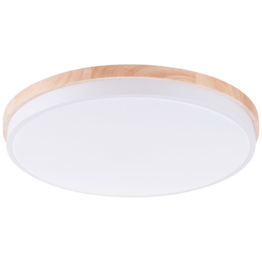 Brilliant - LED loftlampe dæmpbar BAARLO LED/36W/230V 3000-6500K diameter 50 cm hvid/gummitræ + fjernbetjening - FSC certificeret