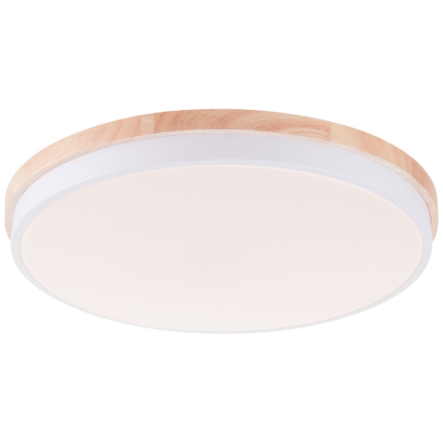 Brilliant - LED loftlampe dæmpbar BAARLO LED/36W/230V 3000-6500K diameter 50 cm hvid/gummitræ + fjernbetjening - FSC certificeret