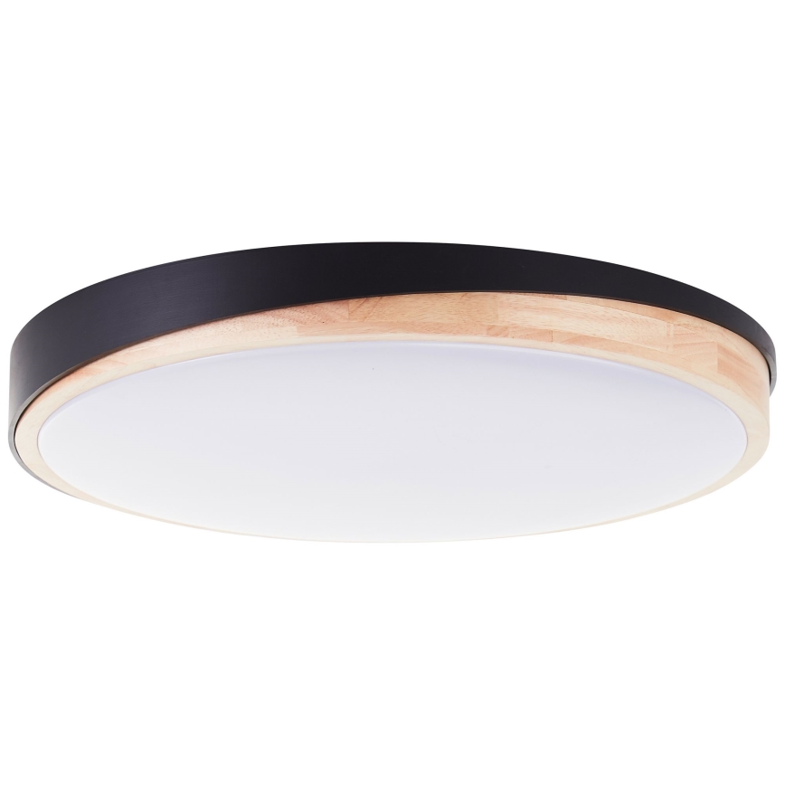Brilliant - LED loftlampe dæmpbar BAARLO LED/36W/230V 3000-6500K diameter 50 cm sort/gummitræ + fjernbetjening - FSC certificeret