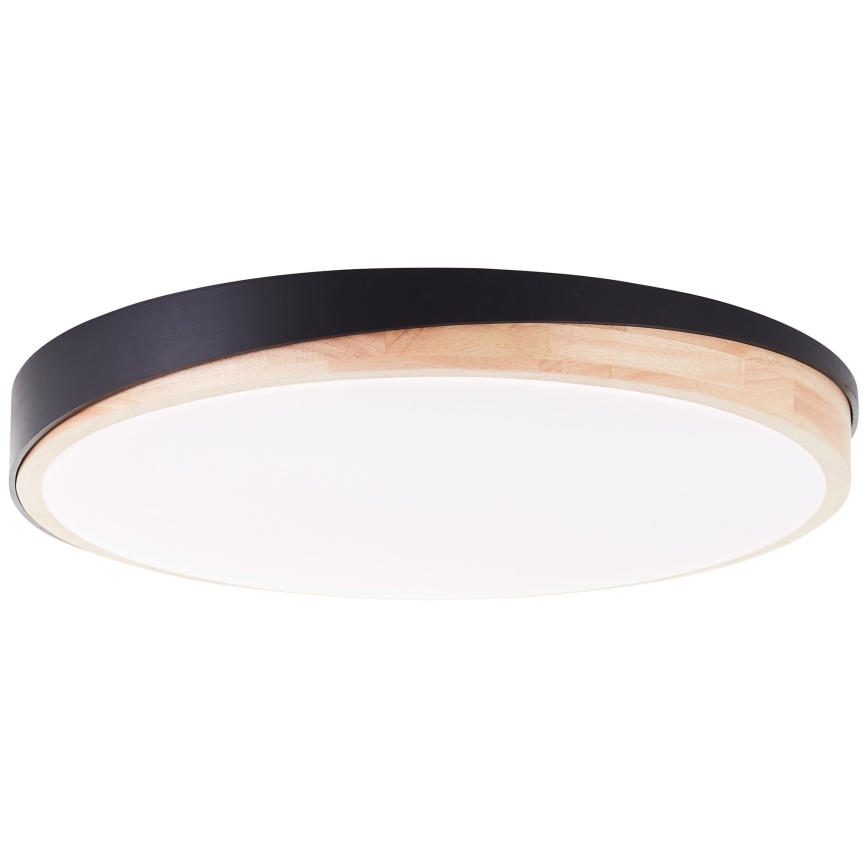 Brilliant - LED loftlampe dæmpbar BAARLO LED/36W/230V 3000-6500K diameter 50 cm sort/gummitræ + fjernbetjening - FSC certificeret