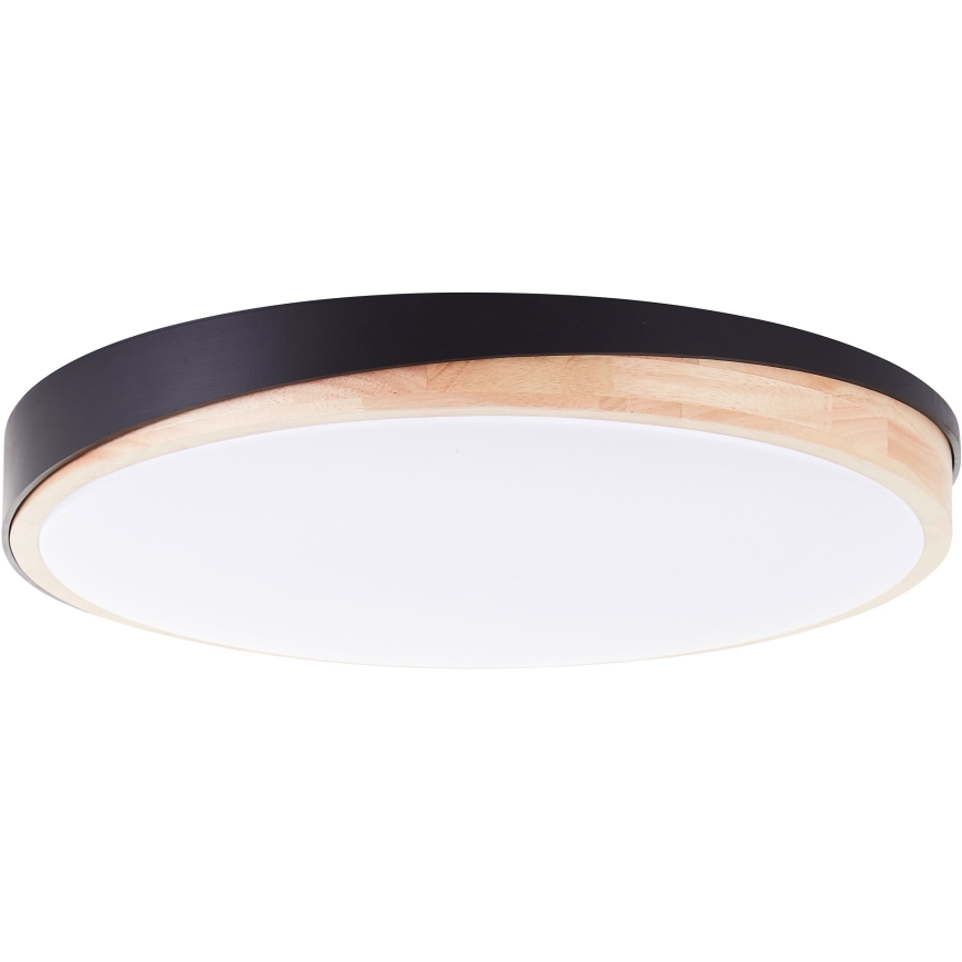 Brilliant - LED loftlampe dæmpbar BAARLO LED/36W/230V 3000-6500K diameter 50 cm sort/gummitræ + fjernbetjening - FSC certificeret