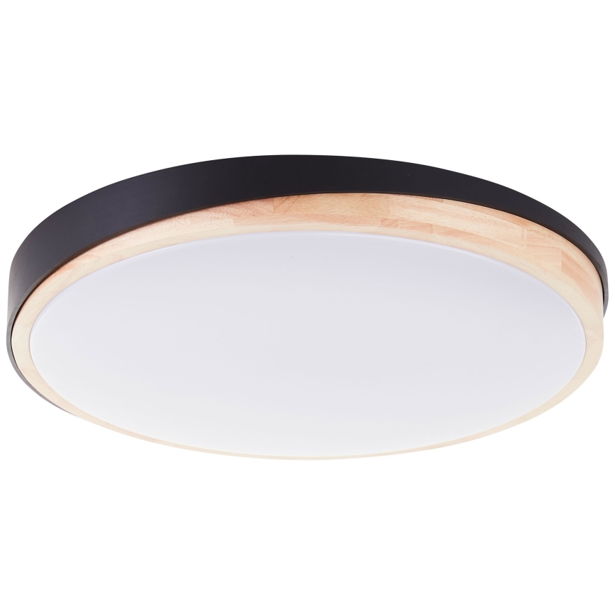Brilliant - LED loftlampe dæmpbar BAARLO LED/36W/230V 3000-6500K diameter 50 cm sort/gummitræ + fjernbetjening - FSC certificeret