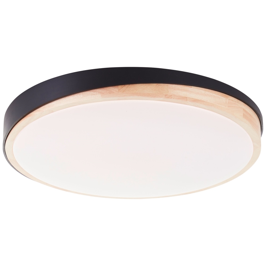 Brilliant - LED loftlampe dæmpbar BAARLO LED/36W/230V 3000-6500K diameter 50 cm sort/gummitræ + fjernbetjening - FSC certificeret