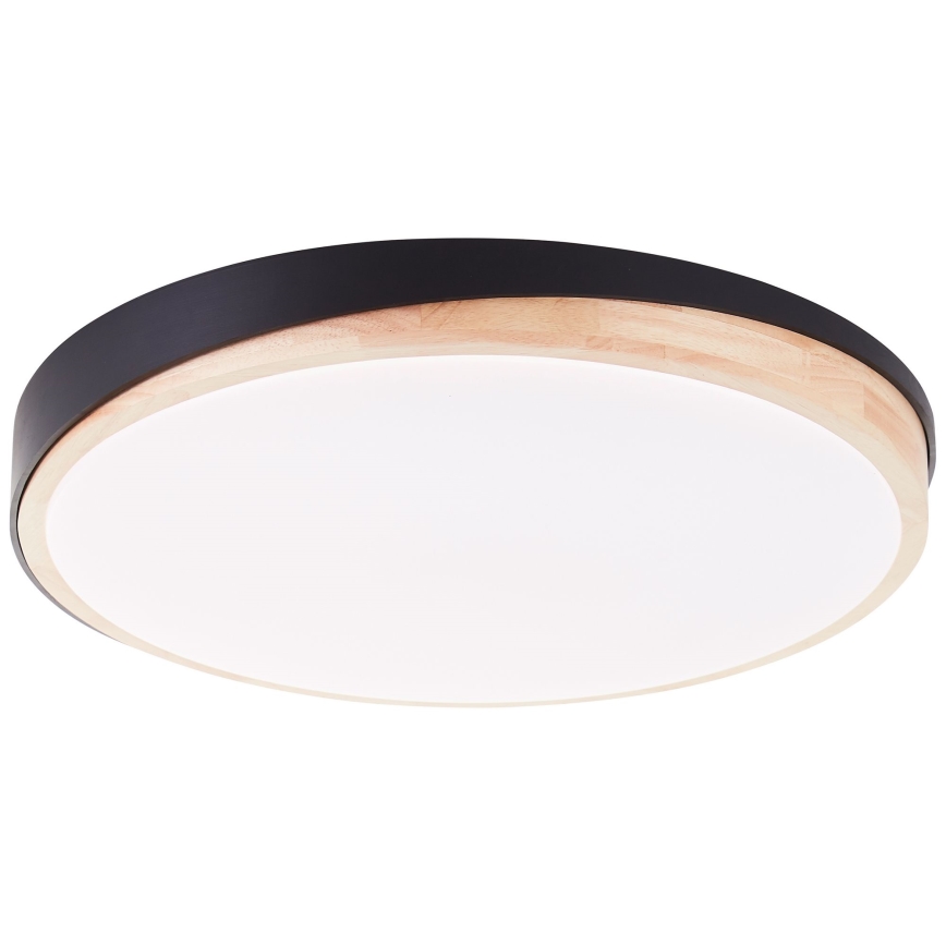 Brilliant - LED loftlampe dæmpbar BAARLO LED/36W/230V 3000-6500K diameter 50 cm sort/gummitræ + fjernbetjening - FSC certificeret