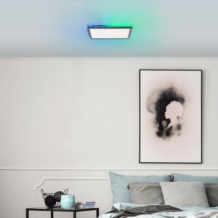 Brilliant - LED loftlampe m. RGBW-farver dæmpbar SALTERY LED/20W/230V 3000-6500 + fjernbetjening