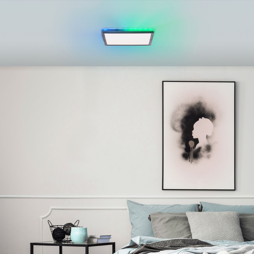 Brilliant - LED loftlampe m. RGBW-farver dæmpbar SALTERY LED/20W/230V 3000-6500 + fjernbetjening
