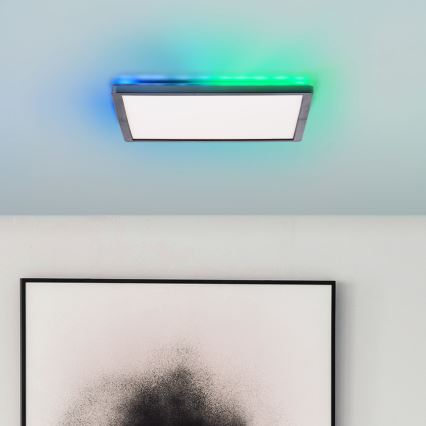 Brilliant - LED loftlampe m. RGBW-farver dæmpbar SALTERY LED/20W/230V 3000-6500 + fjernbetjening