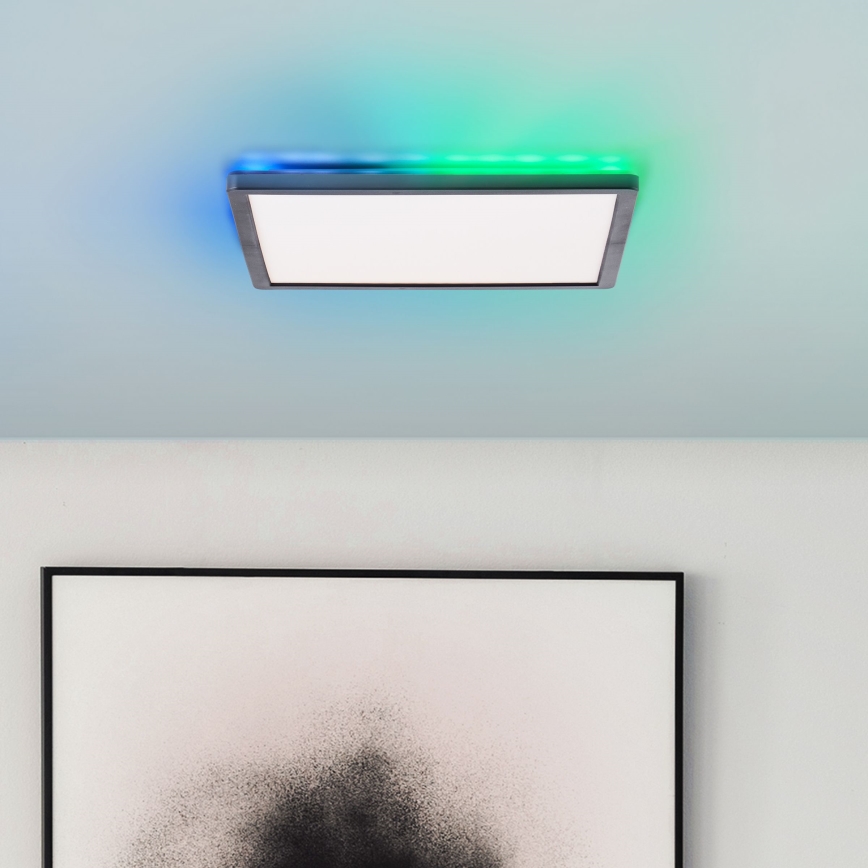 Brilliant - LED loftlampe m. RGBW-farver dæmpbar SALTERY LED/20W/230V 3000-6500 + fjernbetjening