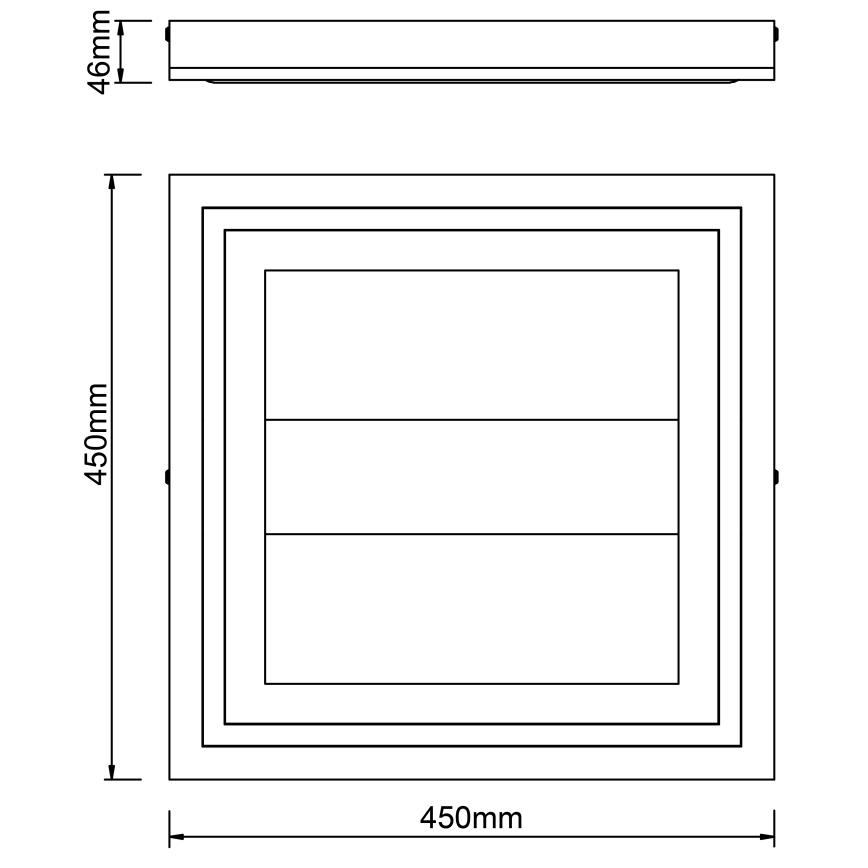 Brilliant - LED loftlampe dæmpbar RHEA LED/24W/230V 3000K 45x45 cm