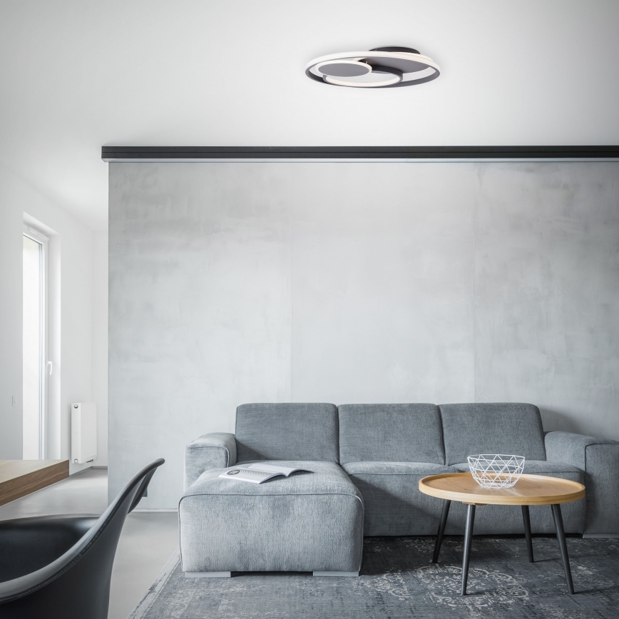 Brilliant - LED loftlampe dæmpbar RUNDA LED/50W/230V 3000-6500K sort + fjernbetjening