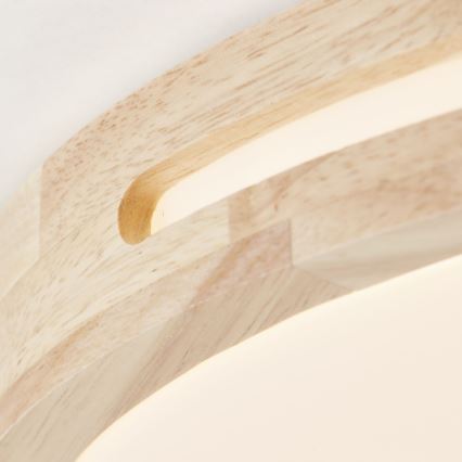 Brilliant - LED loftlampe dæmpbar WOODBURY LED/24W/230V diameter 39 cm gummitræ - FSC certificeret