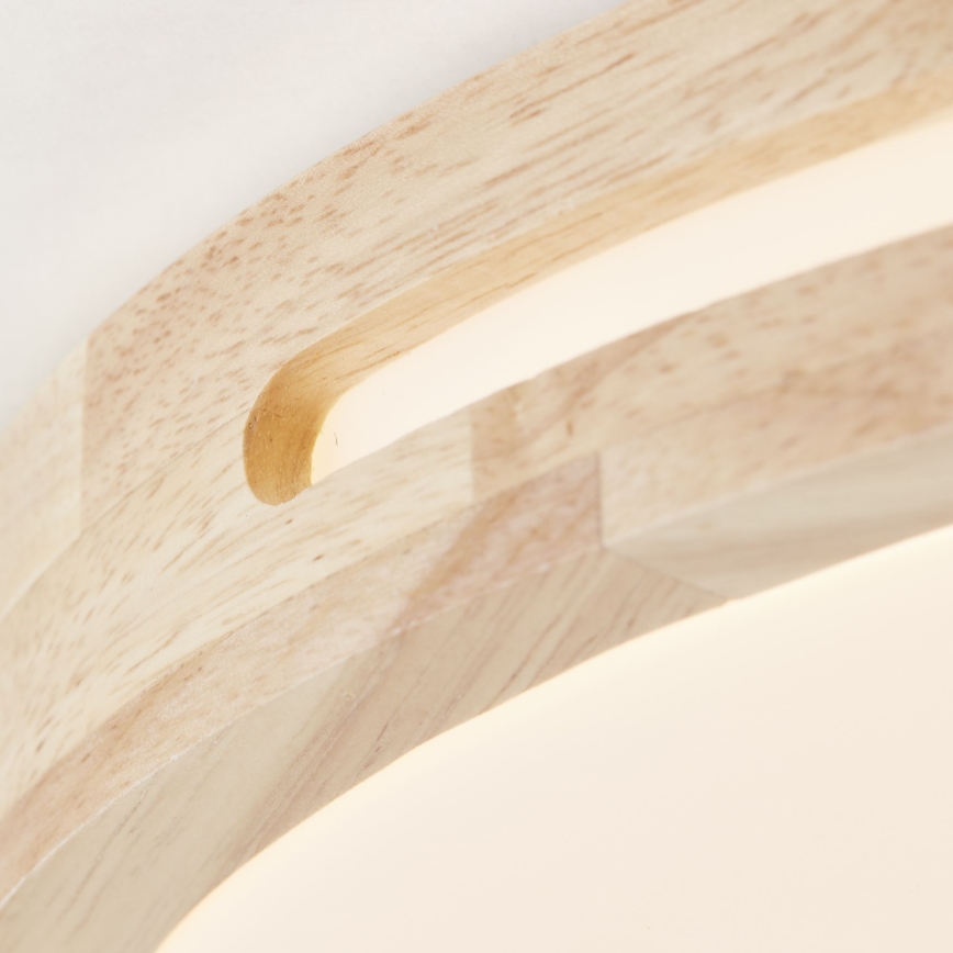 Brilliant - LED loftlampe dæmpbar WOODBURY LED/24W/230V diameter 39 cm gummitræ - FSC certificeret