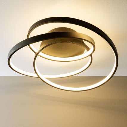 Brilliant - LED loftlampe LABYRINTH LED/40W/230V diameter 39,5 cm sort