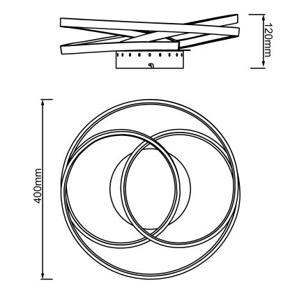 Brilliant - LED loftlampe LABYRINTH LED/40W/230V diameter 39,5 cm sort