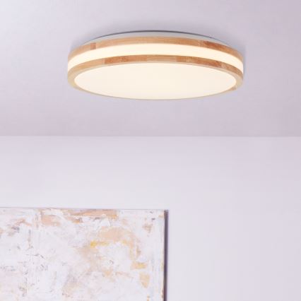 Brilliant - LED-loftlampe LASKOS LED/22W/230V Ø 38 cm gummitræ