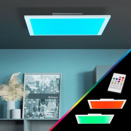 Brilliant - LED loftlampe m. RGBW-farver dæmpbar ABIE LED/24W/230V 2700-6500K + fjernbetjening