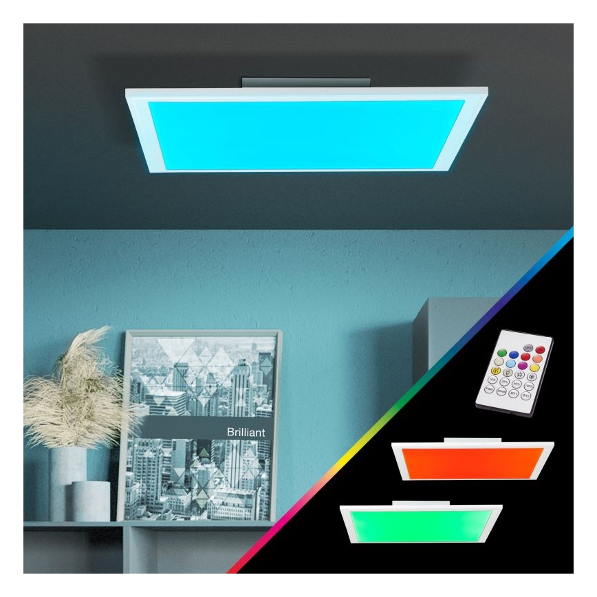 Brilliant - LED loftlampe m. RGBW-farver dæmpbar ABIE LED/24W/230V 2700-6500K + fjernbetjening