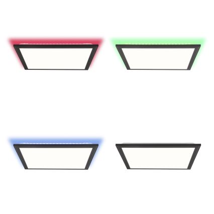 Brilliant - LED loftlampe m. RGBW-farver dæmpbar ALLIE LED/24W/230V 2700-6500K sort + fjernbetjening