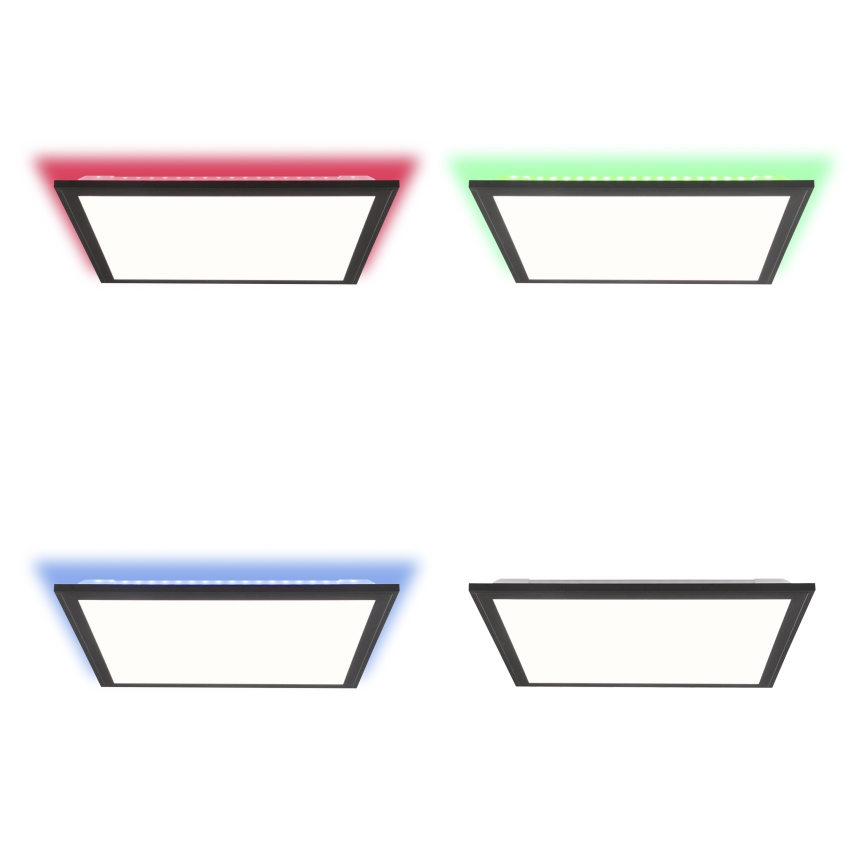 Brilliant - LED loftlampe m. RGBW-farver dæmpbar ALLIE LED/24W/230V 2700-6500K sort + fjernbetjening